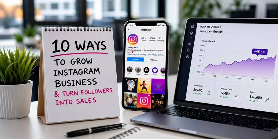 10 Ways to Grow Instagram Business & Turn Followers Into Sales